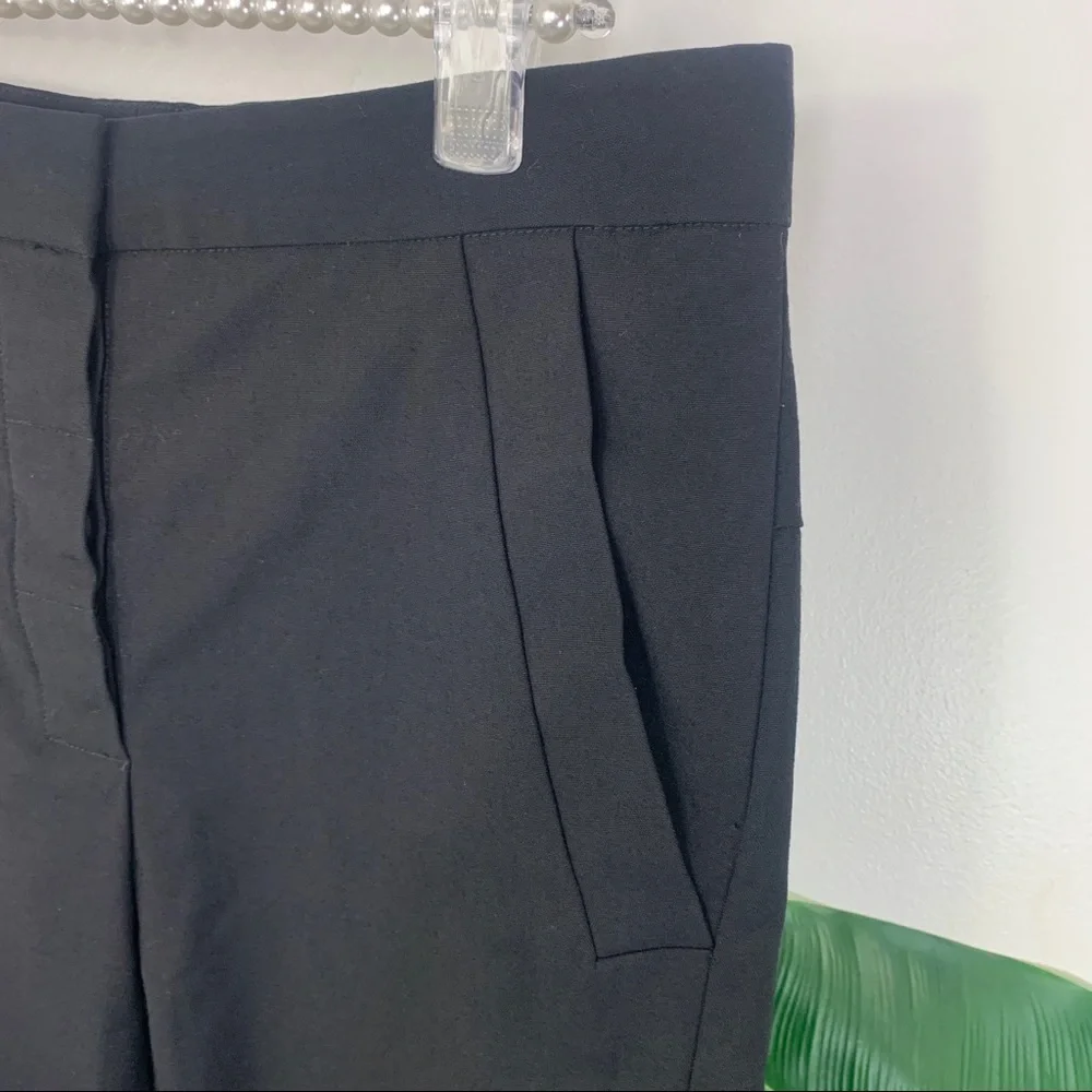 DIANE von FURSTENBERG Black Straight Trouser Pants Size 0 - Picture 5 of 13